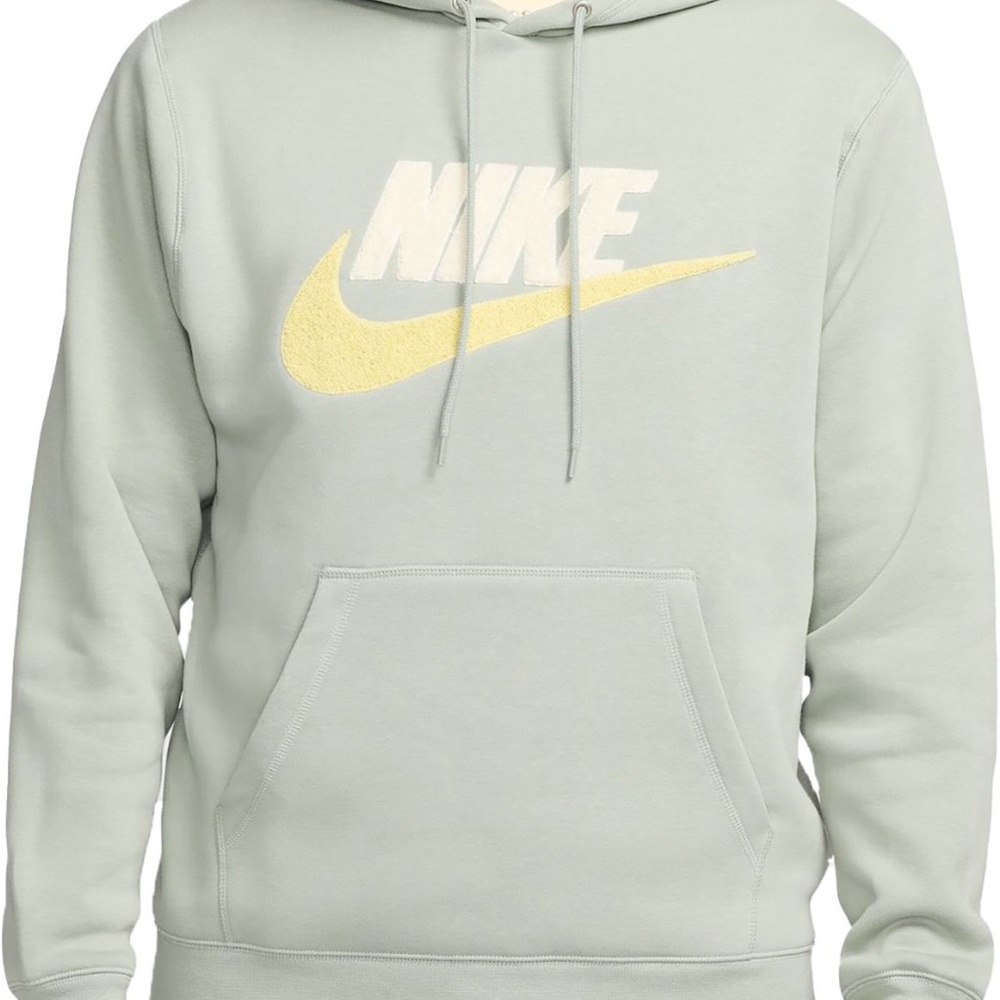 Nike men’s club fleece brushed hoodie.